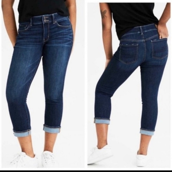 American Eagle Super Stretch Artist Crop Sz 0 - Picture 1 of 14